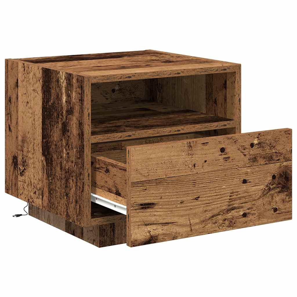 Nattbordskap Gammelt Tre 40 X 39 X 37 Cm Konstruert Tre