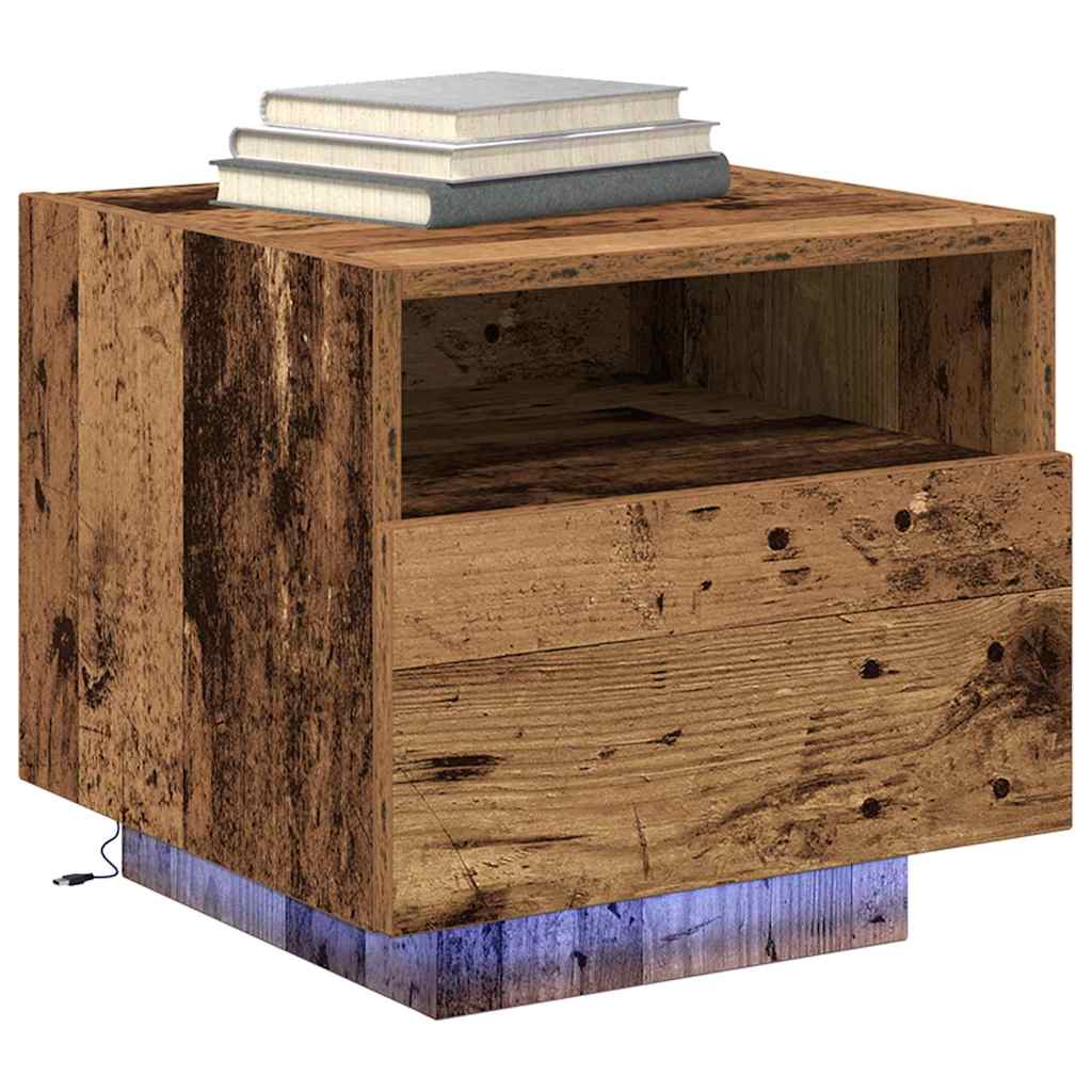 Nattbordskap Gammelt Tre 40 X 39 X 37 Cm Konstruert Tre