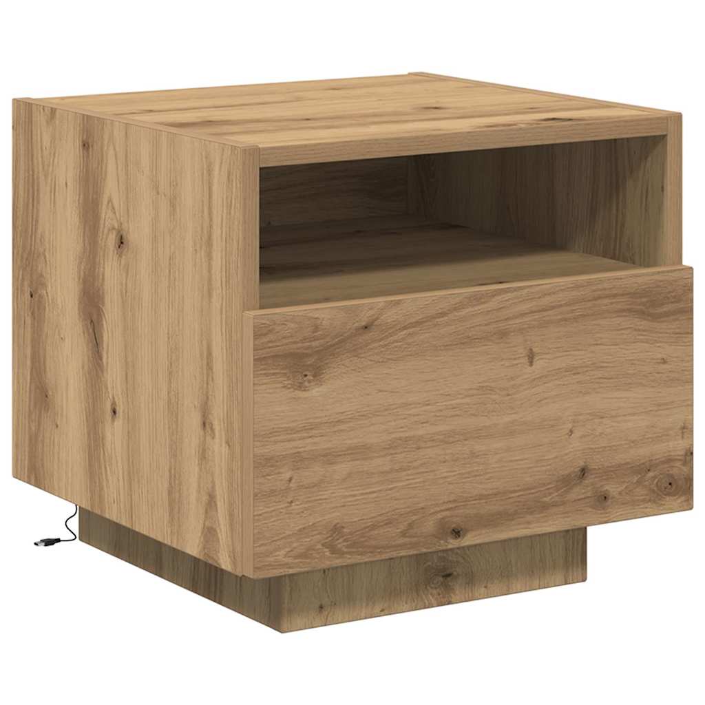 Nattbordskap Artisan Eik 40 X 39 X 37 Cm Konstruert Tre