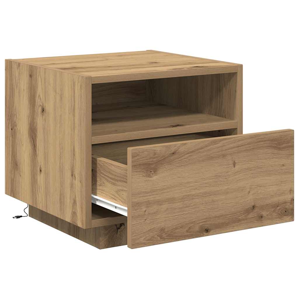 Nattbordskap Artisan Eik 40 X 39 X 37 Cm Konstruert Tre