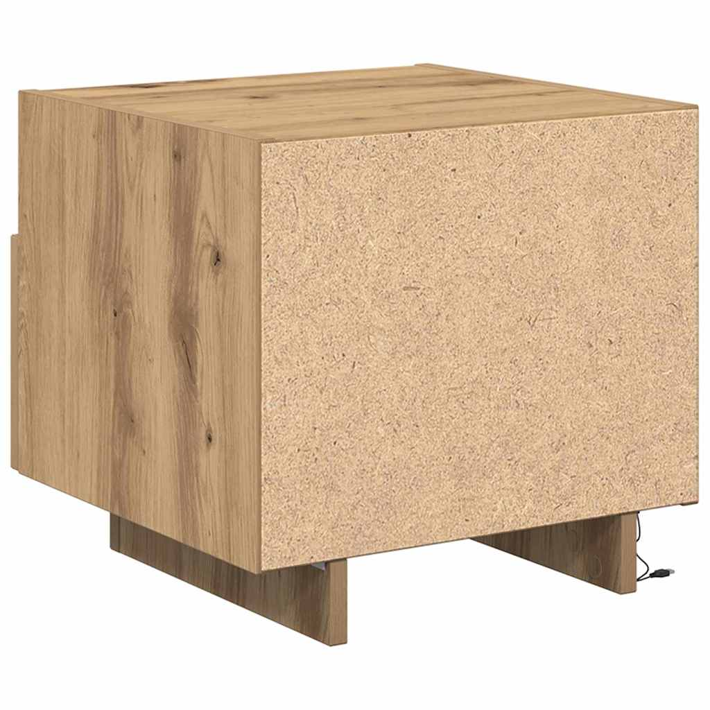 Nattbordskap 2 Pcs Artisan Eik 40 X 39 X 37 Cm Konstruert Tre