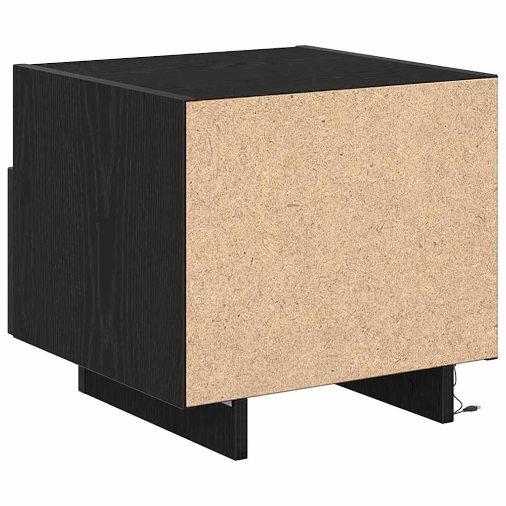 Nattbordskap 2 Pcs Svart Eik 40 X 39 X 37 Cm Konstruert Tre