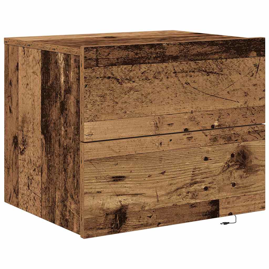 Nattbordskap Gammelt Tre 50 X 39 X 41 Cm Konstruert Tre