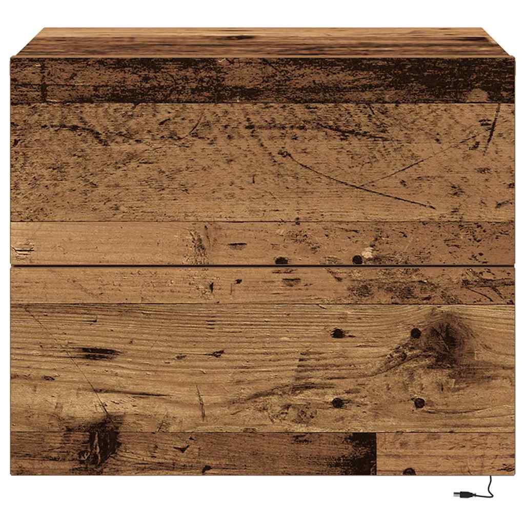 Nattbordskap Gammelt Tre 50 X 39 X 41 Cm Konstruert Tre