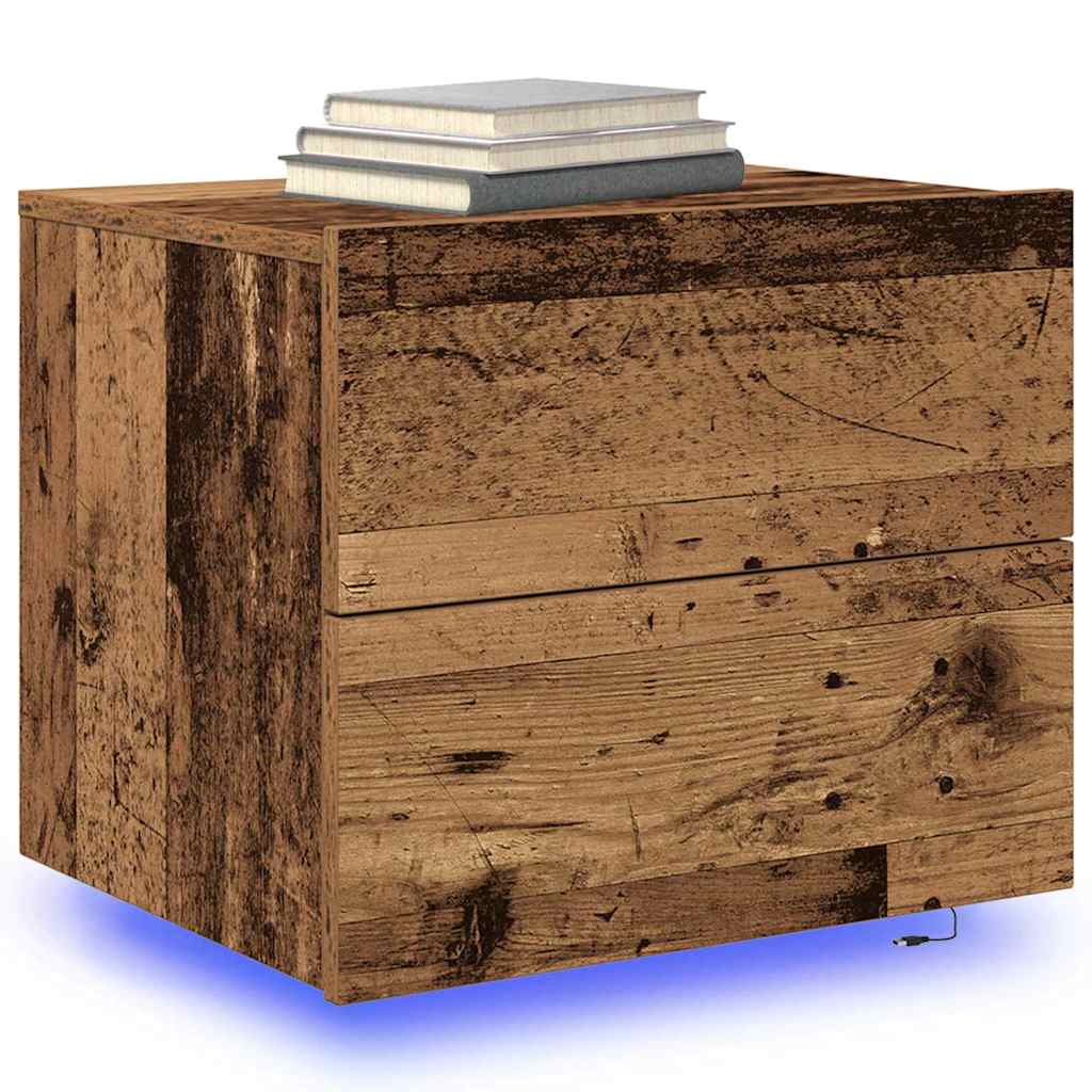 Nattbordskap Gammelt Tre 50 X 39 X 41 Cm Konstruert Tre