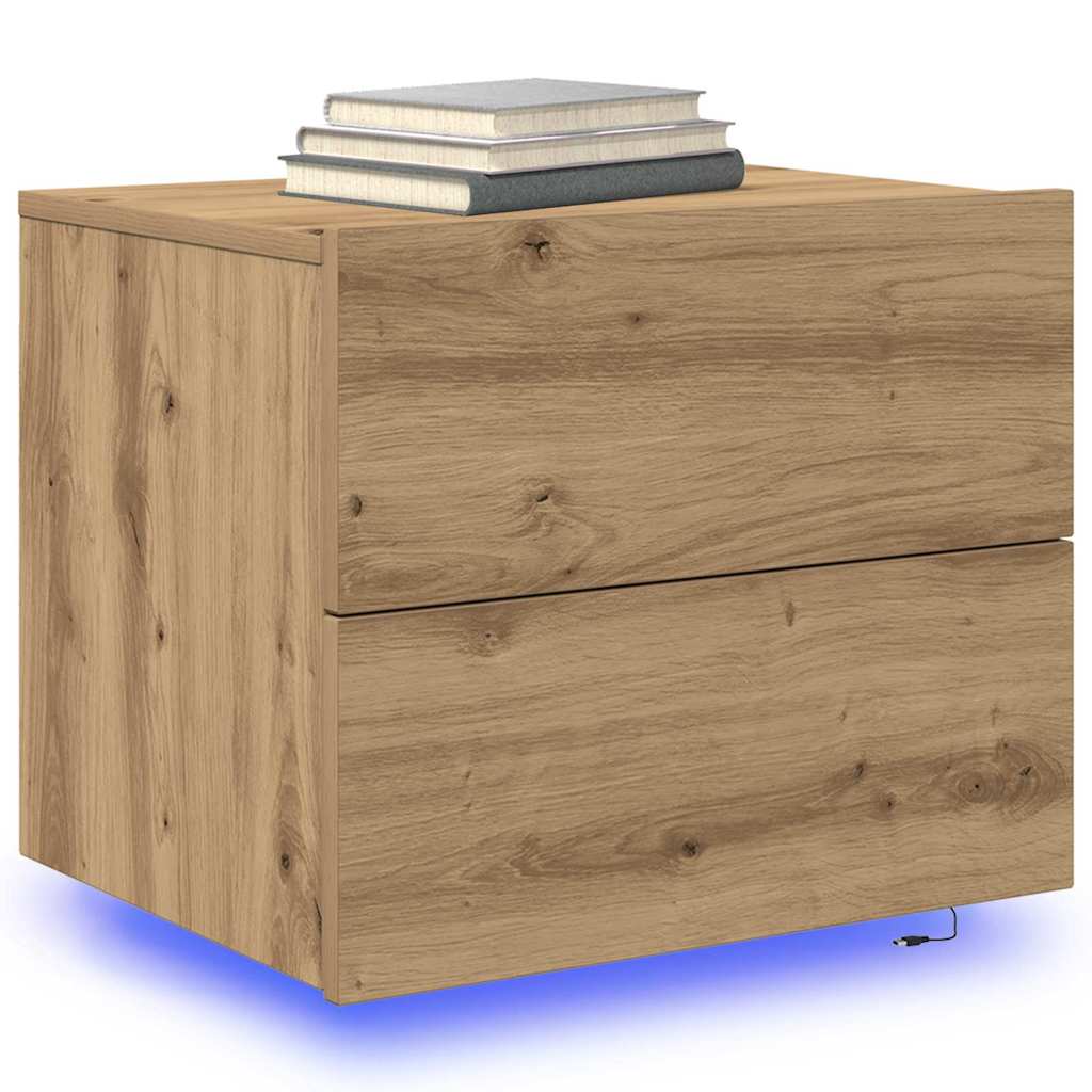 Nattbordskap Artisan Eik 50 X 39 X 41 Cm Konstruert Tre