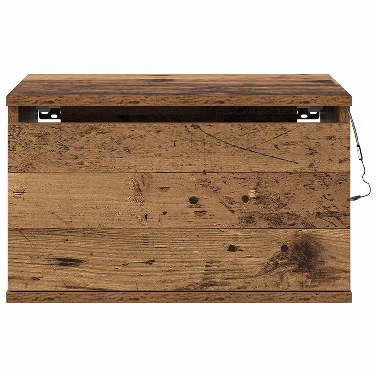 Vegghengt Nattbord Gammelt Tre 50 X 36 X 30 Cm Konstruert Tre