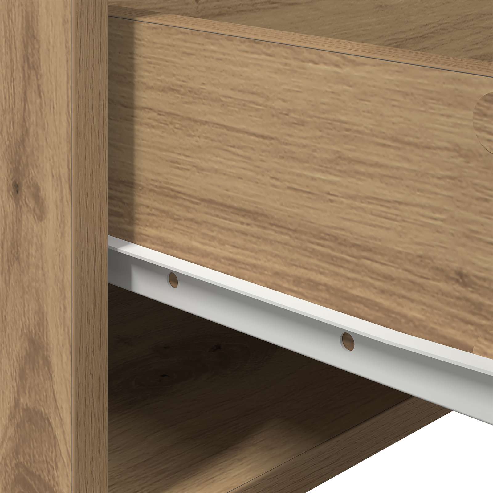 Vegghengt Nattbord Artisan Eik 50 X 36 X 30 Cm Konstruert Tre
