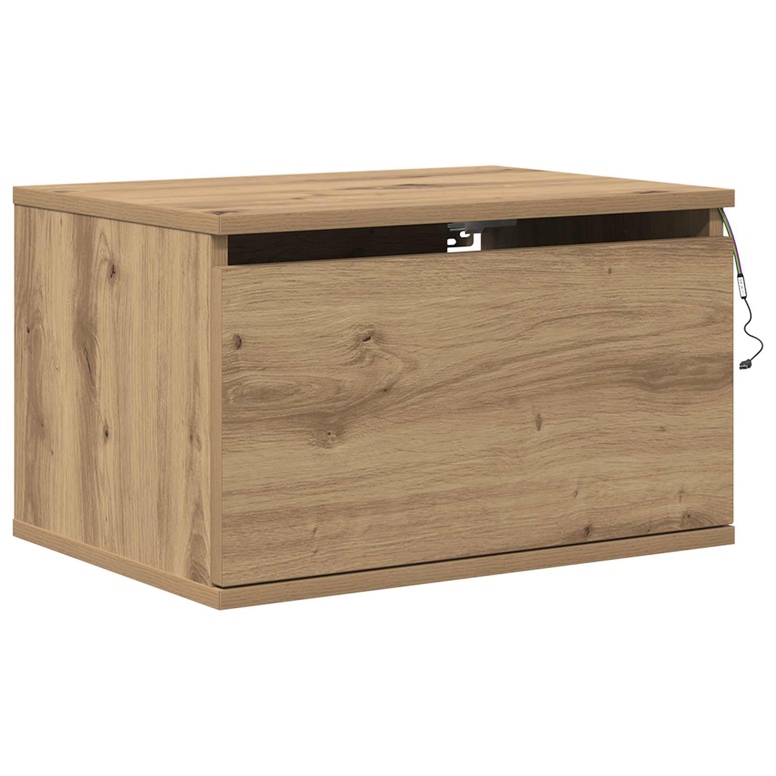 Vegghengt Nattbord Artisan Eik 50 X 36 X 30 Cm Konstruert Tre