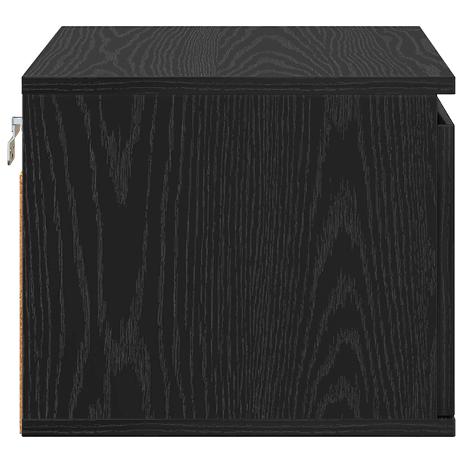 Vegghengt Nattbord Svart Eik 50 X 36 X 30 Cm Konstruert Tre