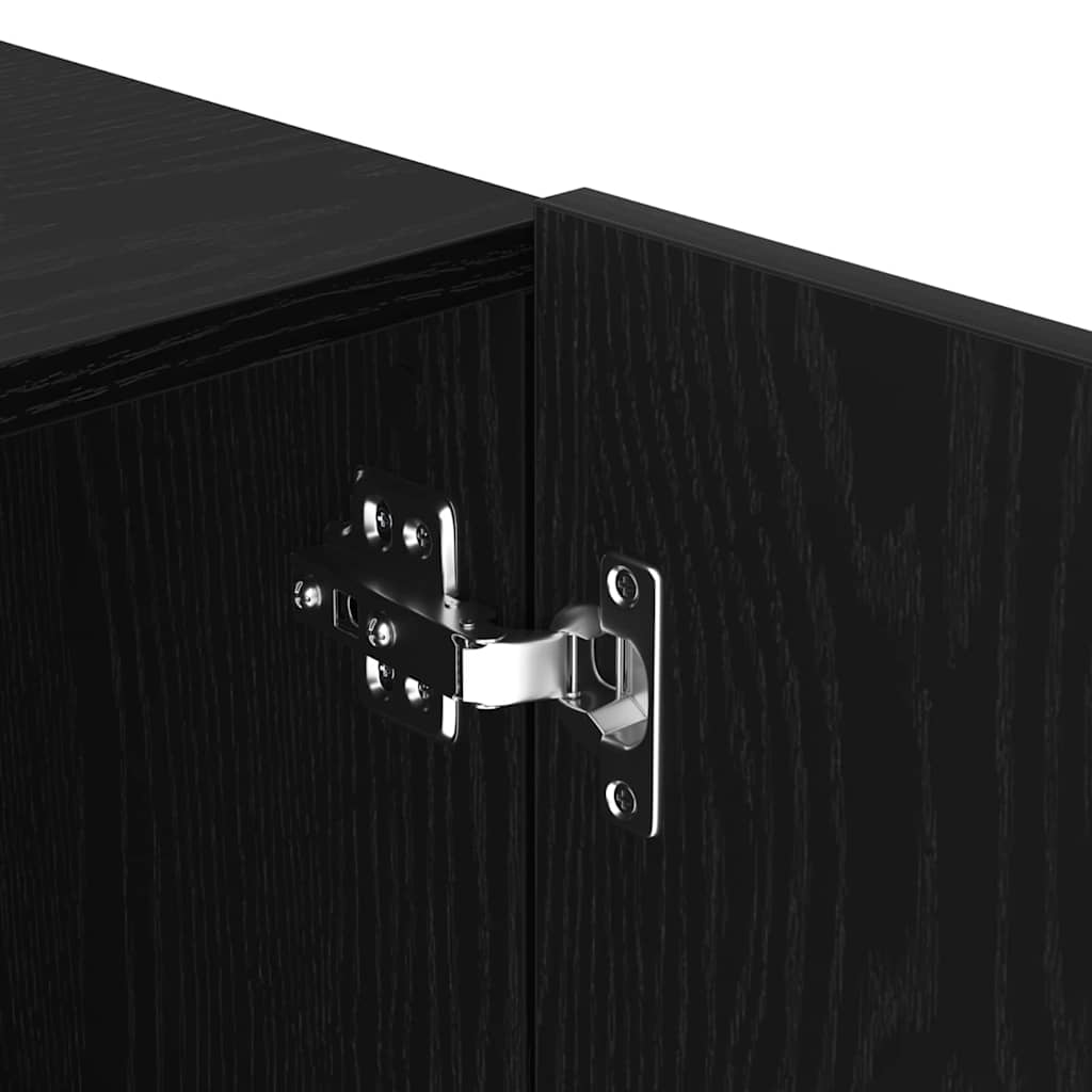 Tv-Benksett Svart Eik 100 X 30 X 41 Cm Konstruert Tre
