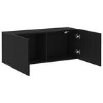 Tv-Benksett Svart Eik 100 X 30 X 41 Cm Konstruert Tre