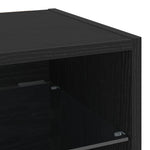 Tv-Benksett Veggmontert Svart 30 X 28,5 X 30 Cm Konstruert Tre