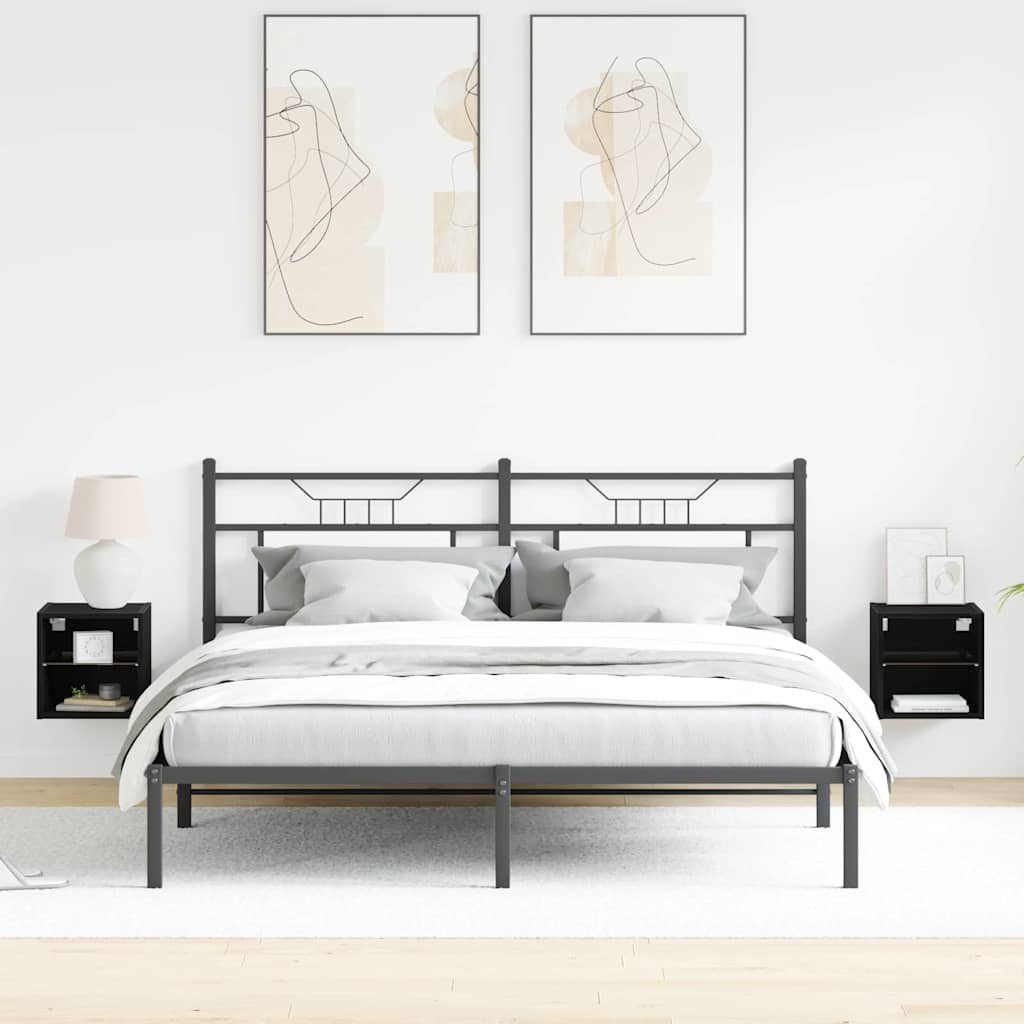 Tv-Benksett 2 Pcs Svart 30 X 28,5 X 30 Cm Konstruert Tre