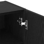 Tv-Benksett Svart Eik 40,5 X 30 X 102 Cm Konstruert Tre