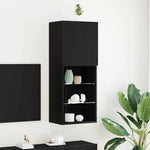 Tv-Benksett Svart Eik 40,5 X 30 X 102 Cm Konstruert Tre
