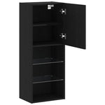 Tv-Benksett Svart Eik 40,5 X 30 X 102 Cm Konstruert Tre