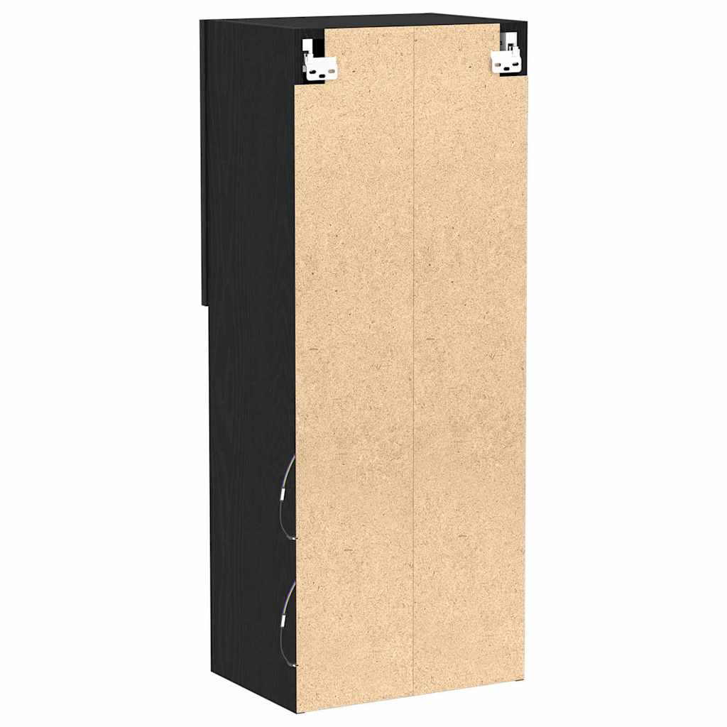Tv-Benksett Svart Eik 40,5 X 30 X 102 Cm Konstruert Tre