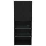 Tv-Benksett Svart Eik 40,5 X 30 X 102 Cm Konstruert Tre