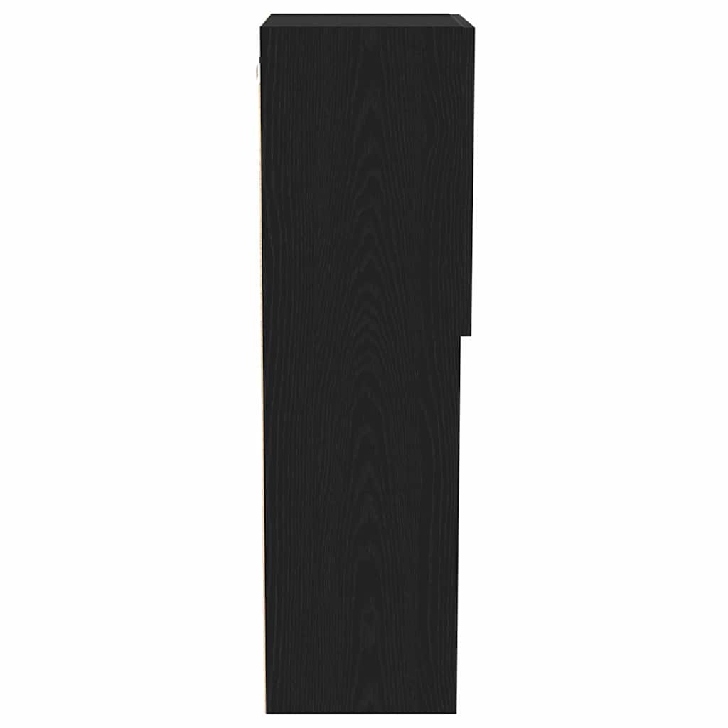Tv-Benksett Svart Eik 40,5 X 30 X 102 Cm Konstruert Tre