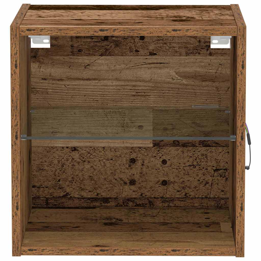 Flytende Hylle Med Hylle Brun 40 X 28.5 X 40 Cm Konstruert Tre