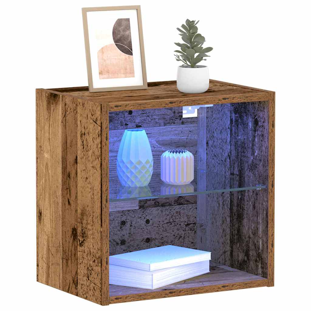 Flytende Hylle Med Hylle Brun 40 X 28.5 X 40 Cm Konstruert Tre