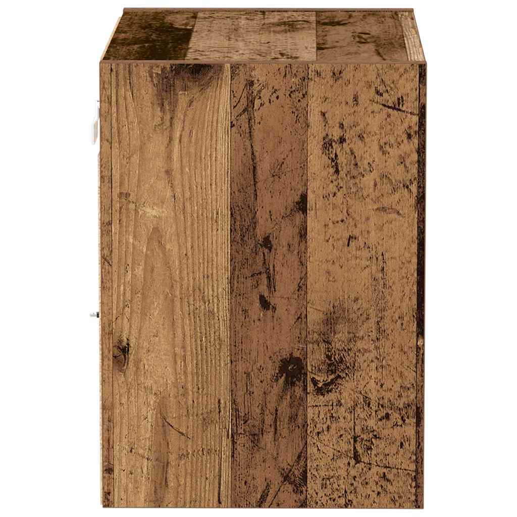 Flytende Hylle Med Hylle Brun 40 X 28.5 X 40 Cm Konstruert Tre