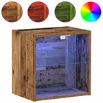 Flytende Hylle Med Hylle Brun 40 X 28.5 X 40 Cm Konstruert Tre