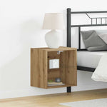 Flytende Hylle Med Hylle Brun 40 X 28.5 X 40 Cm Konstruert Tre