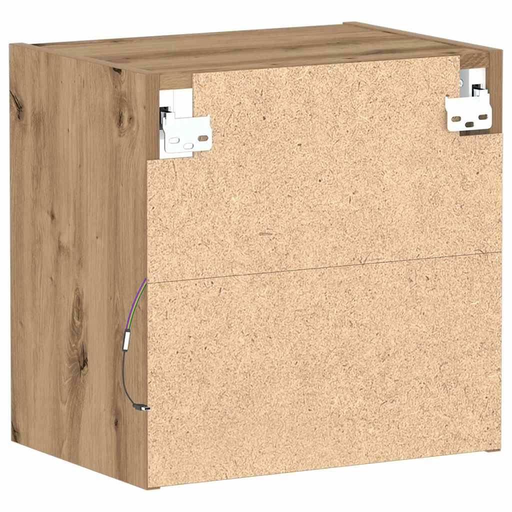 Flytende Hylle Med Hylle Brun 40 X 28.5 X 40 Cm Konstruert Tre