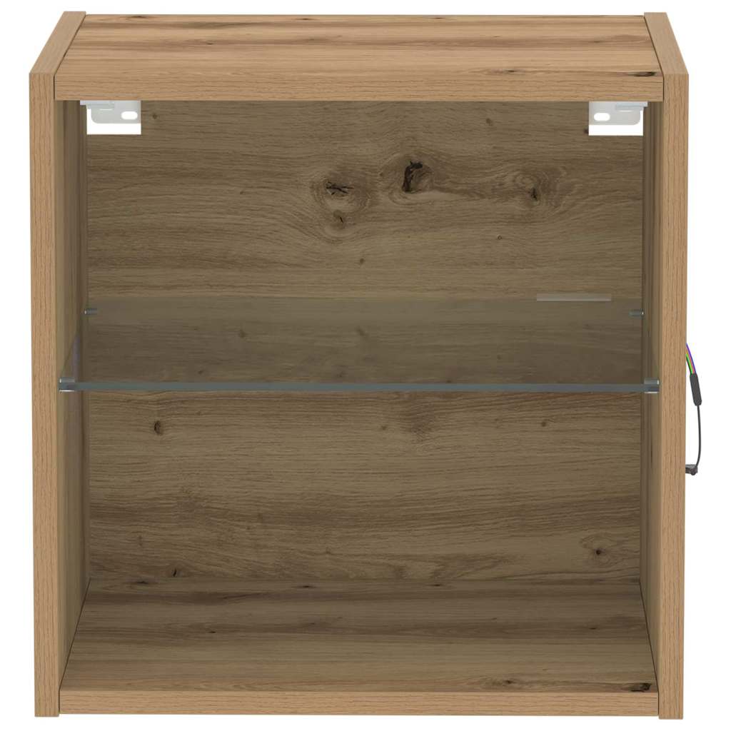 Flytende Hylle Med Hylle Brun 40 X 28.5 X 40 Cm Konstruert Tre