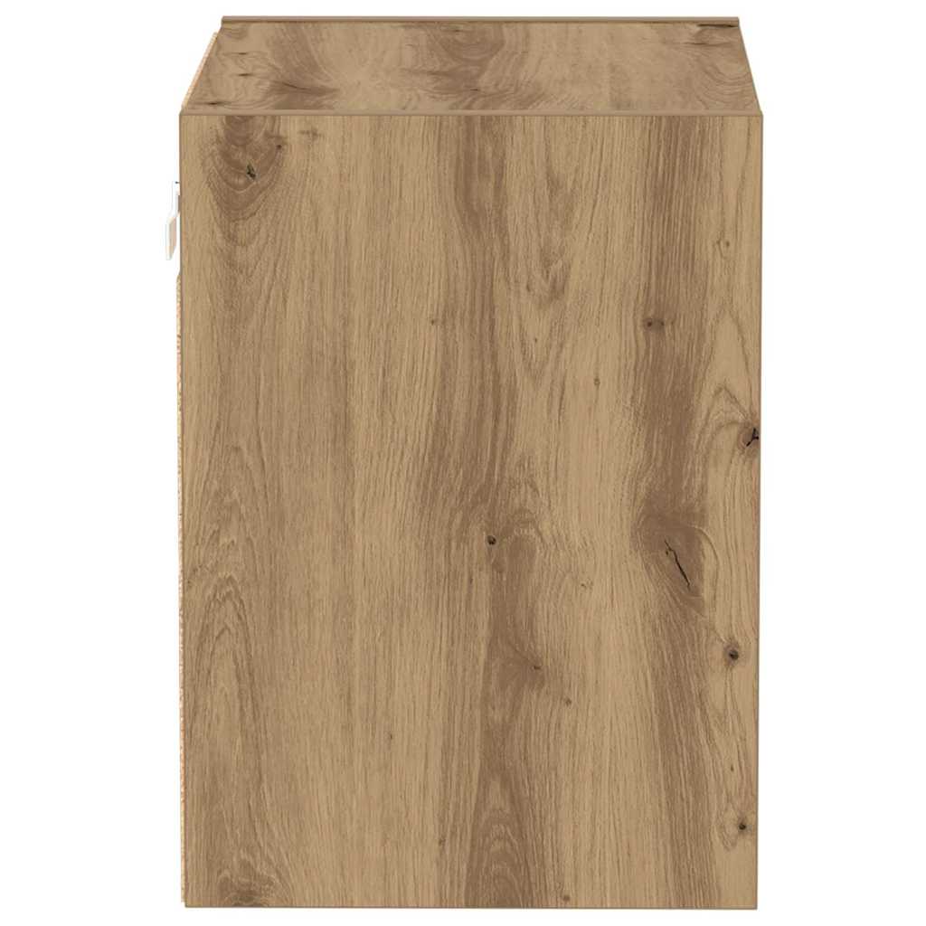 Flytende Hylle Med Hylle Brun 40 X 28.5 X 40 Cm Konstruert Tre