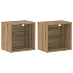 Flytende Hylle 2 Pcs Brun 40 X 28.5 X 40 Cm Konstruert Tre