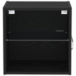 Flytende Hylle Med Hylle Svart 40 X 28.5 X 40 Cm Konstruert Tre