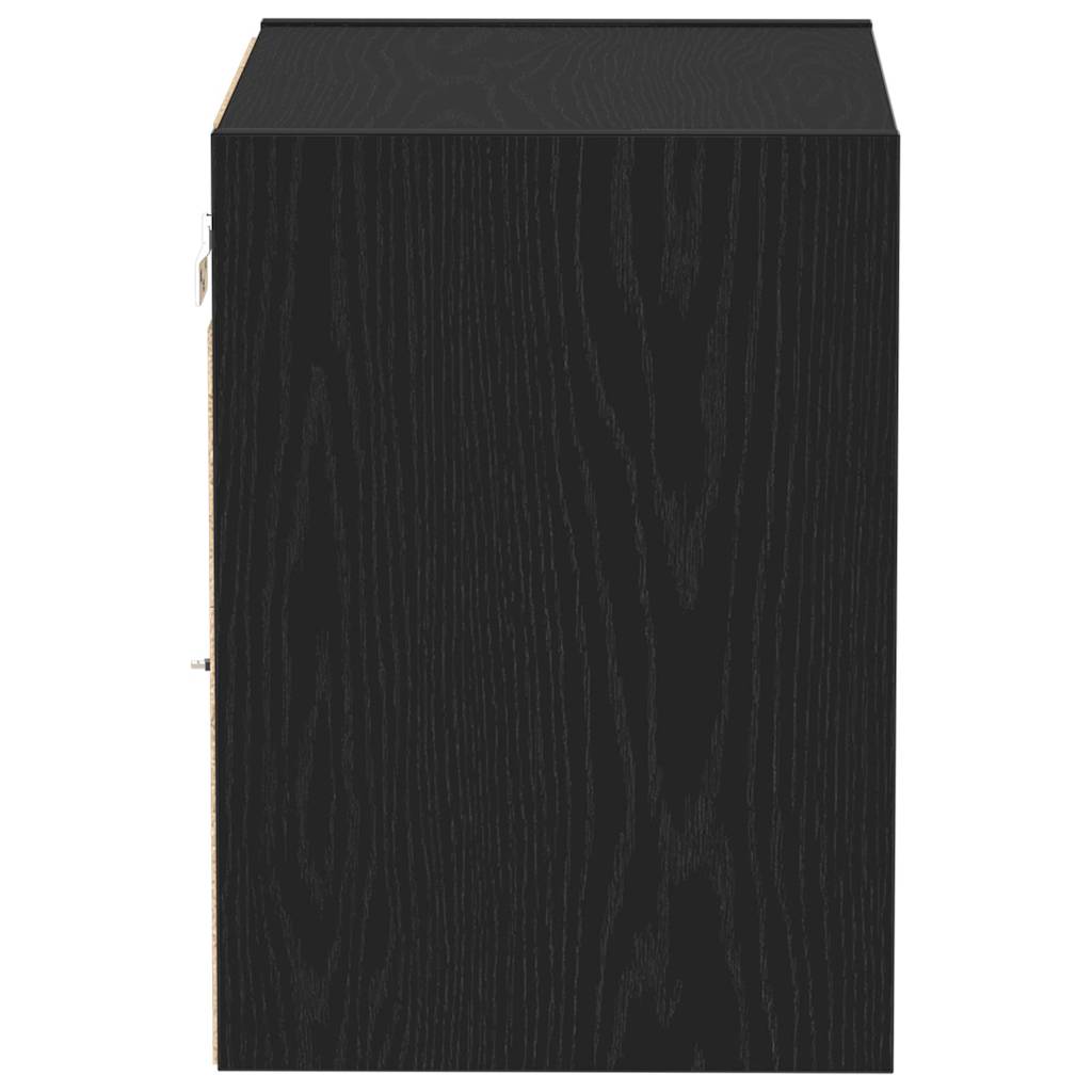 Flytende Hylle 2 Pcs Svart 40 X 28.5 X 40 Cm Konstruert Tre