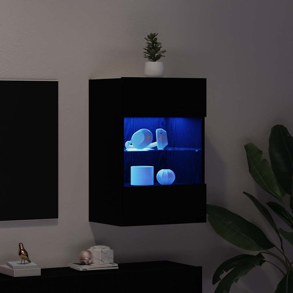 Tv-Benksett 2 Pcs Svart 40 X 30 X 60,5 Cm Konstruert Tre