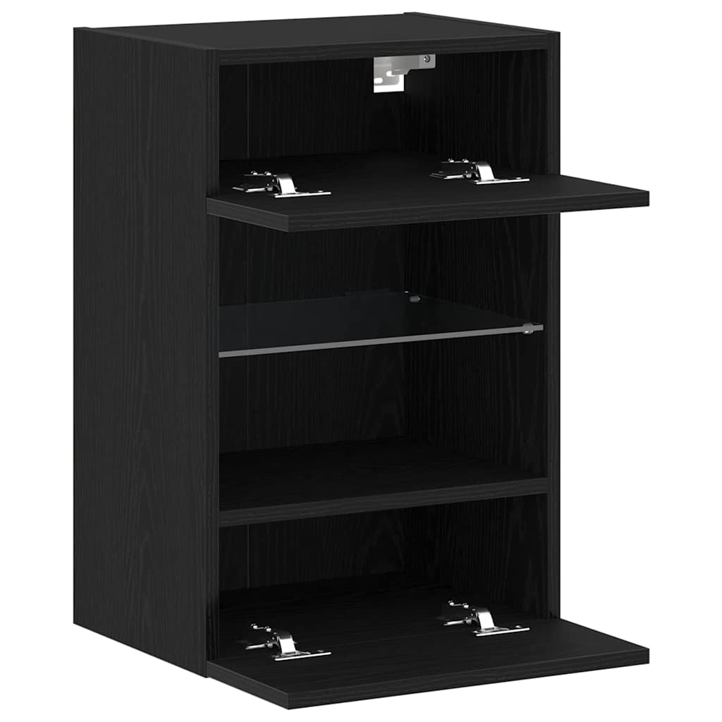 Tv-Benksett 2 Pcs Svart 40 X 30 X 60,5 Cm Konstruert Tre