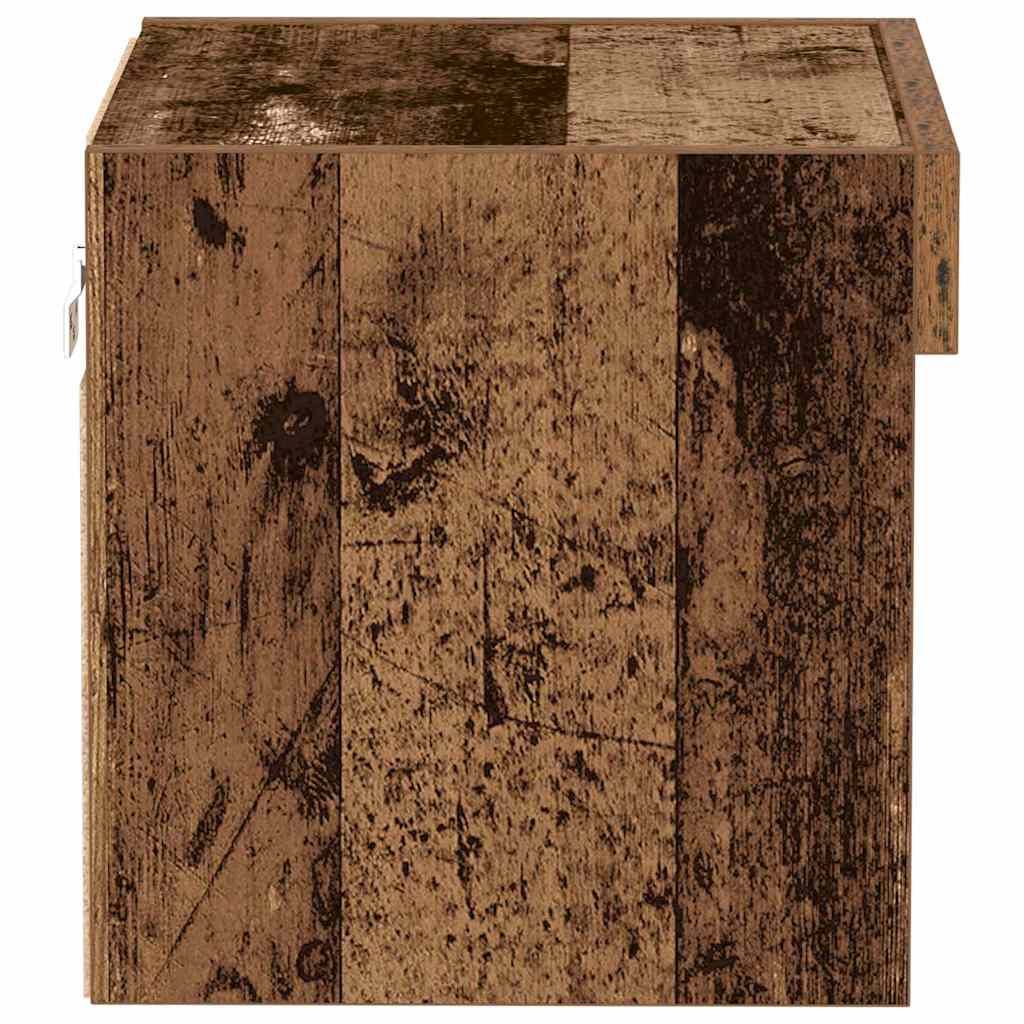 Tv-Benksett Gamle Tre 40 X 30 X 30 Cm Konstruert Tre