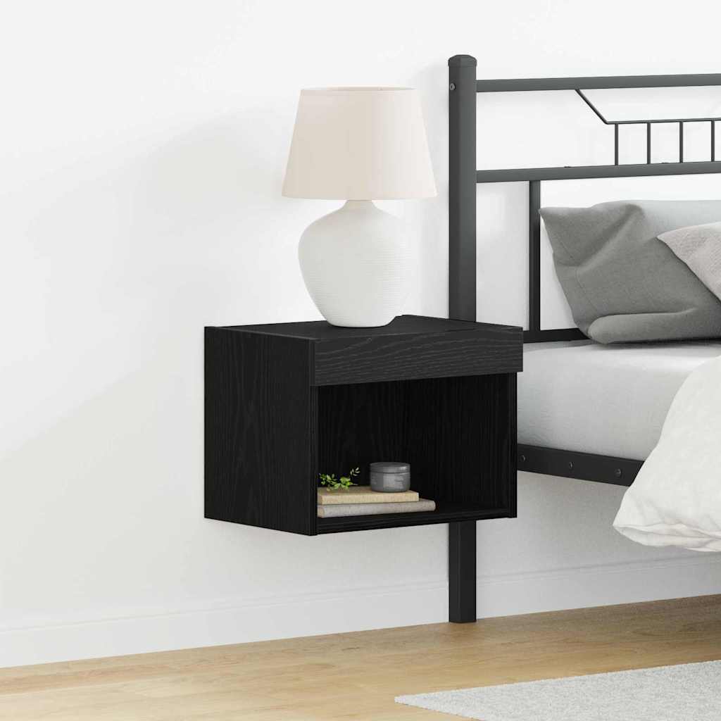 Tv-Benksett Svart Eik 40 X 30 X 30 Cm Konstruert Tre