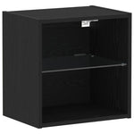 Tv-Benksett 2 Pcs Svart Eik 40 X 30 X 30 Cm Konstruert Tre