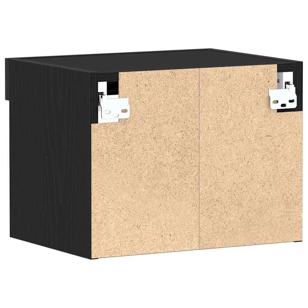 Tv-Benksett 2 Pcs Svart Eik 40 X 30 X 30 Cm Konstruert Tre