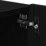 Tv Veggskap Svart Eik 80 X 35 X 31 Cm Konstruert Tre