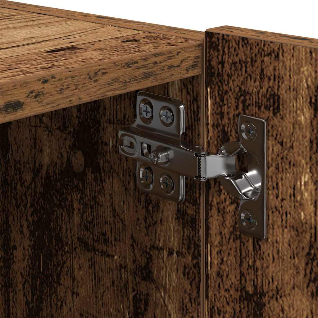 Tv Veggskap 2 Pcs Gamle Tre 100 X 35 X 31 Cm Konstruert Tre