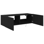 Tv Veggskap 2 Pcs Svart Eik 100 X 35 X 31 Cm Konstruert Tre