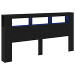 Led Hodegavl Svart Eik 200 X 18,5 X 103,5 Cm Konstruert Tre