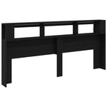 Led Hodegavl Svart Eik 220 X 18,5 X 103,5 Cm Konstruert Tre
