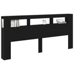 Led Hodegavl Svart Eik 220 X 18,5 X 103,5 Cm Konstruert Tre