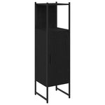 Baderomsinnredningssett Med Hylle Svart Eik 33 X 33 X 120,5 Cm