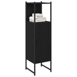 Baderomsinnredningssett Med Hylle Svart Eik 33 X 33 X 120,5 Cm