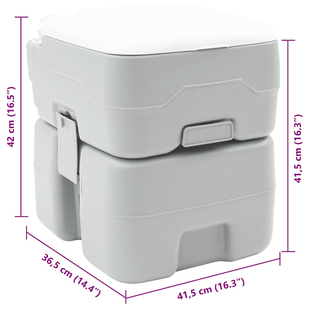 Camping Toalett Grå 41,5 X 36,5 X 42 Cm Høy-Densitet Polyetylen
